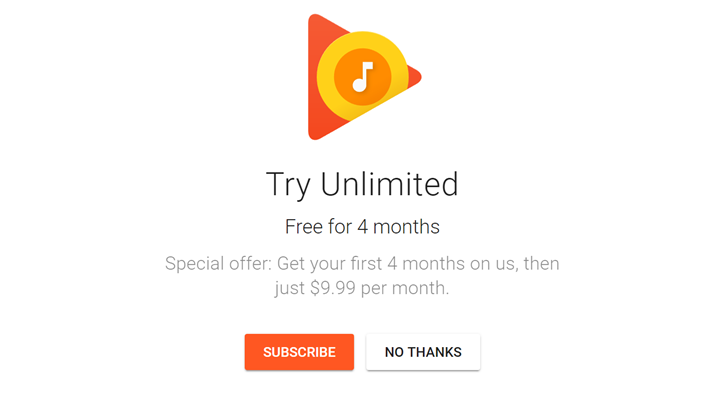 O Google Play Music Agora Oferece um Teste Gratuito de 4 Meses para Novos Usuários