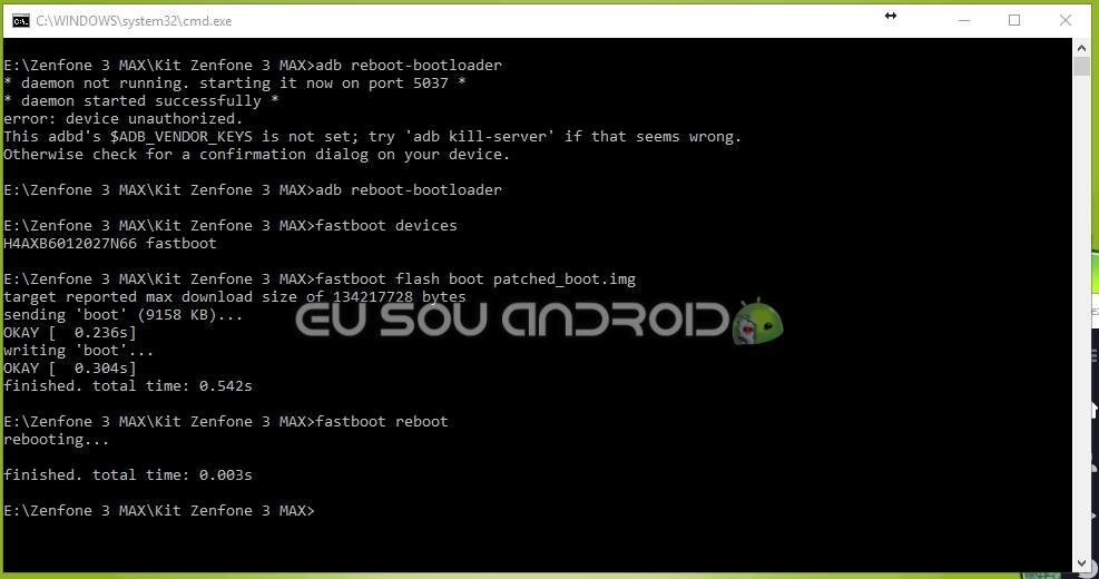 flash boot img zenfone 3 max