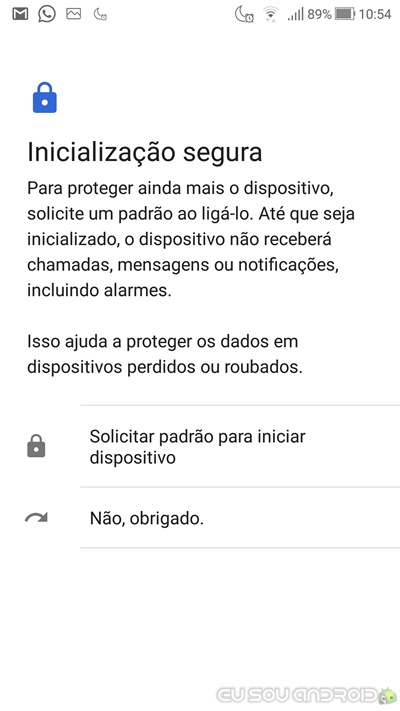 inicialização segura no android