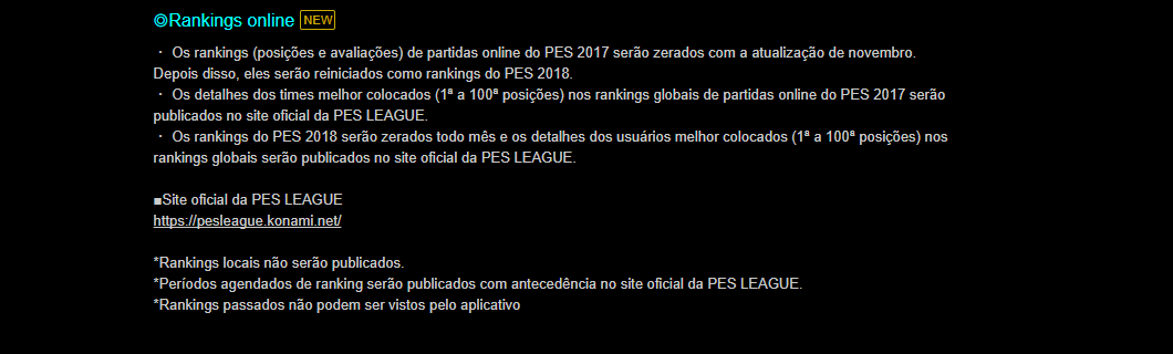 Data do PES 2018 Mobile Confirmada