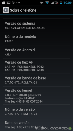 Iron Rock XT626 Android 4.0.4 com iDEN e 3G