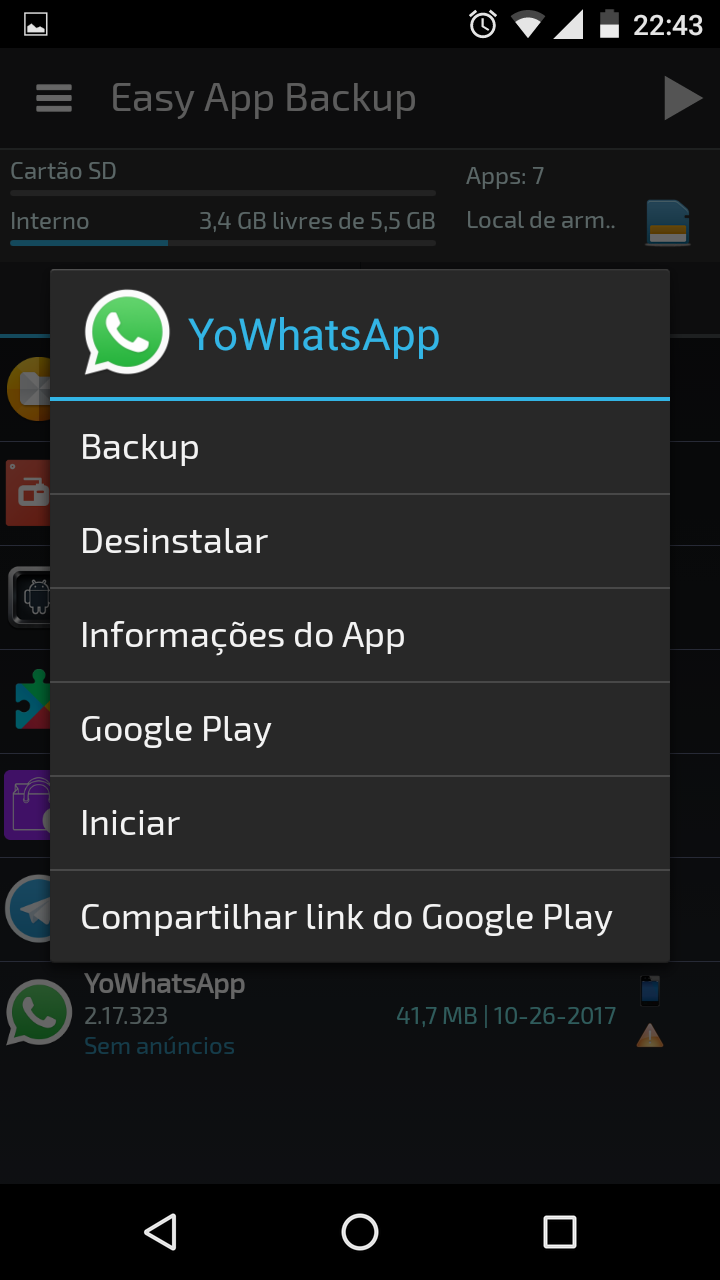 Faça Backup de Aplicativos no Android