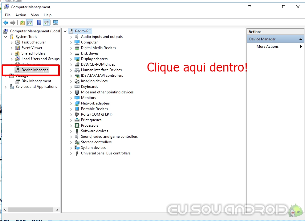 gerenciador de arquivos windows 10 device manager