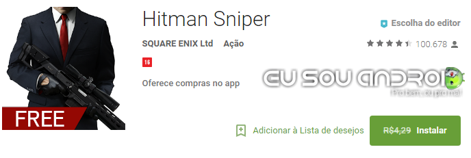 OFERTA: Hitman Sniper DE GRAÇA na Google Play! - Eu Sou Android