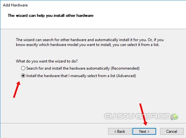 instalar driver manualmente