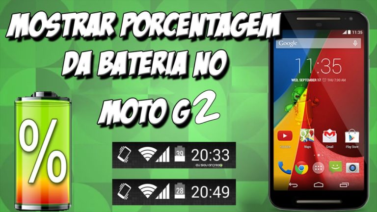 Como Mostrar a Porcentagem da Bateria no seu Moto G 2ª Geração Android MM