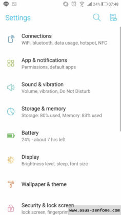 Zenfone 3 Android Oreo