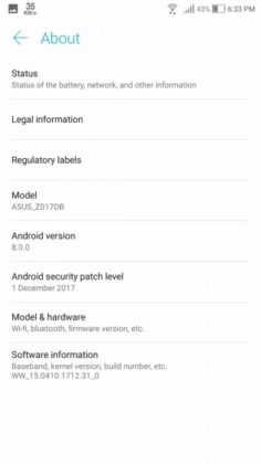 Asus Zenfone 3 recebendo Android Oreo