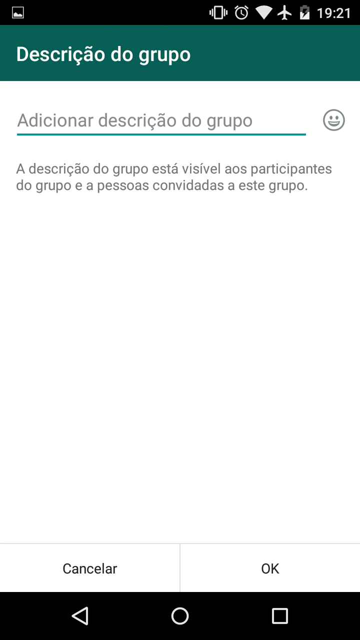 WhatsApp lança recurso de descrição de grupo