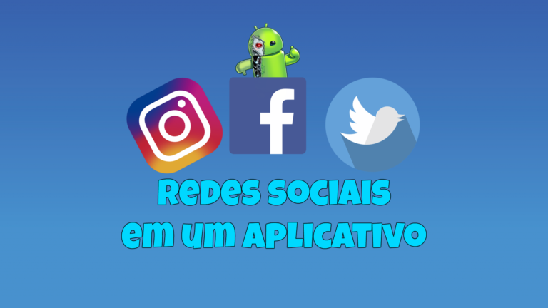 Facebook Twitter e Instagram em um aplicativo