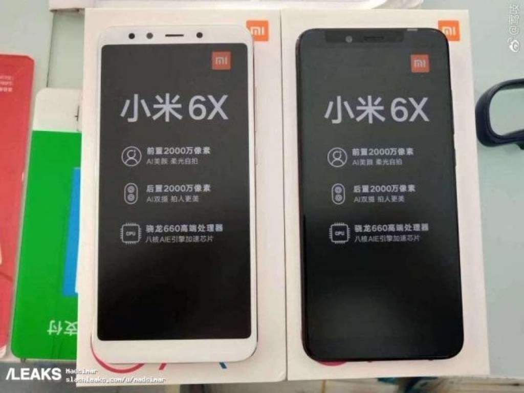 Xiaomi Mi 6X Vaza em Fotos e Vídeos