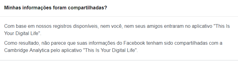 dados do facebook eu sou android