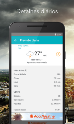 AccuWeather - mapas do clima e rastreador do tempo