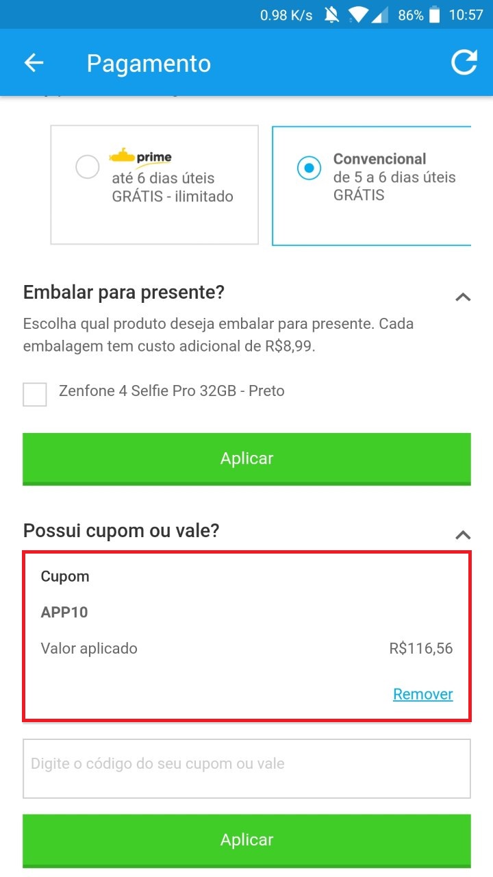 Zenfone 4 Selfie Pro por 891 reais