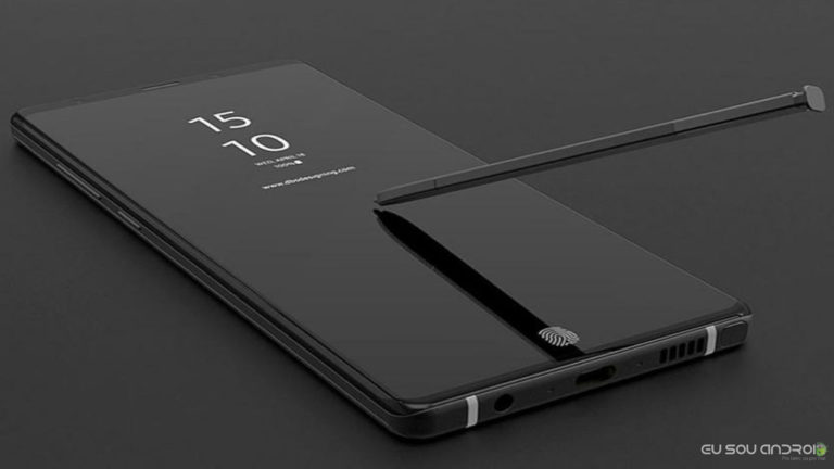 Case do Samsung Galaxy Note 9 Mostra a Nova Posição do leitor de Impressão Digital