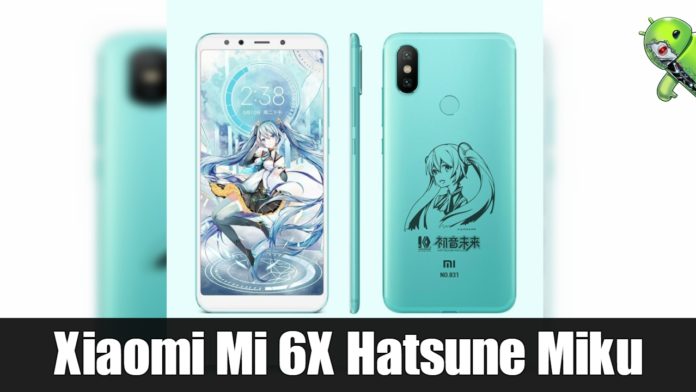 Edição especial do Xiaomi Mi 6X Hatsune Miku Vaza Mostrando seus Detalhes