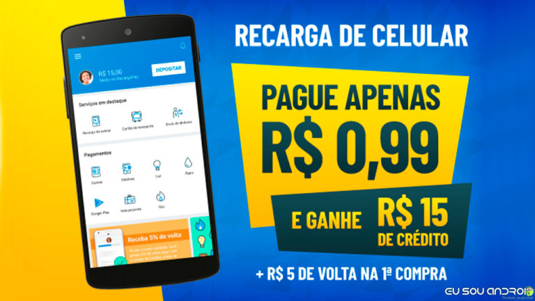 Promoção de Recarga! Recarregue R$15 e pague APENAS R$0,99!