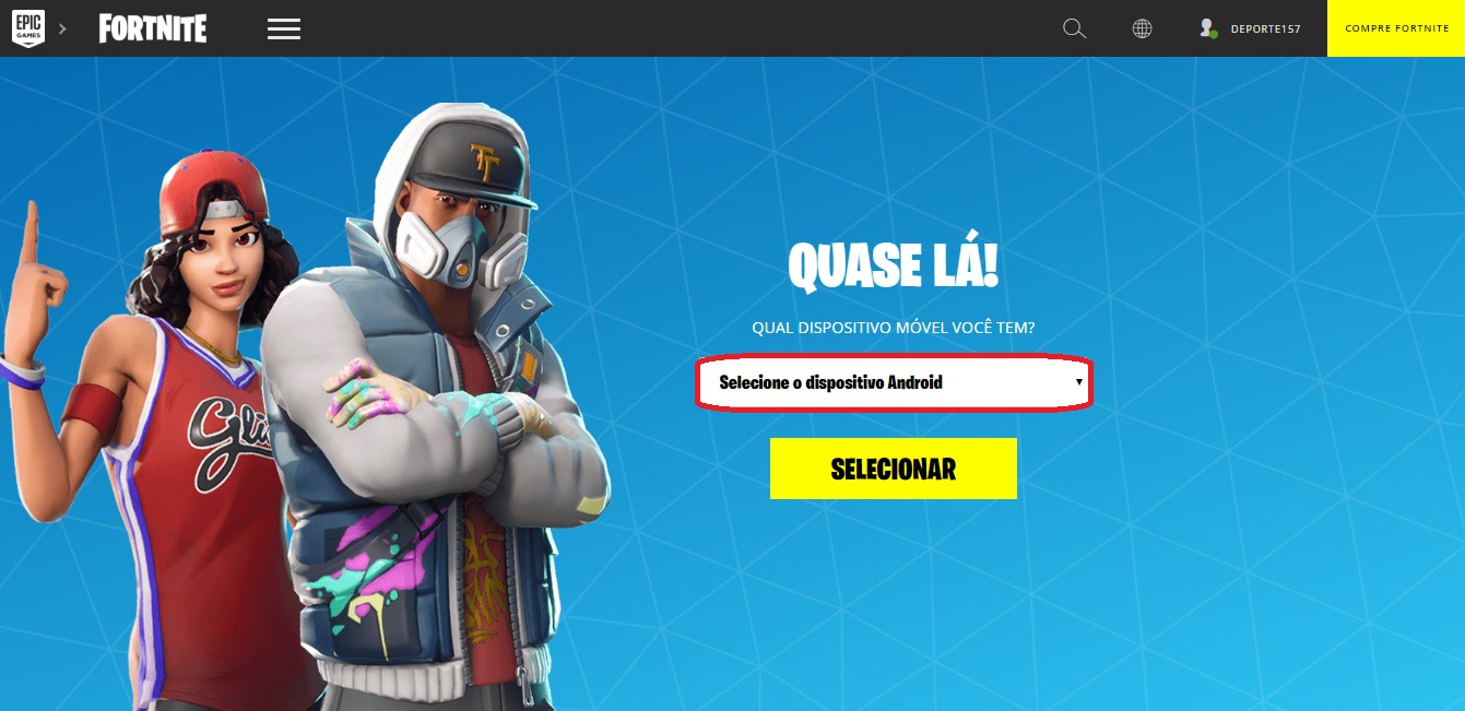 Como baixar Fortnite para seu Android