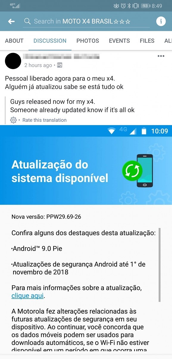 Android Pie para Moto X4 chega ao Brasil 2