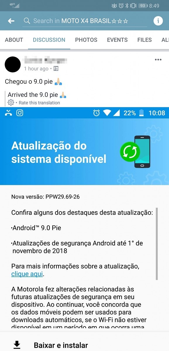 Android Pie para Moto X4 chega ao Brasil 2