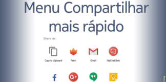 Menu Compartilhar Vai Ficar Mais Rápido no Android Menu Compartilhar Vai Ficar Mais Rápido no Android capa 1