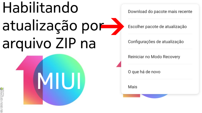 Ativando atualização por arquivo ZIP na MIUI 10 capa