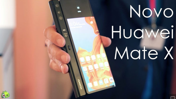 Huawei Mate X é o primeiro smartphone dobrável da marca com o carregamento mais rápido do mundo capa