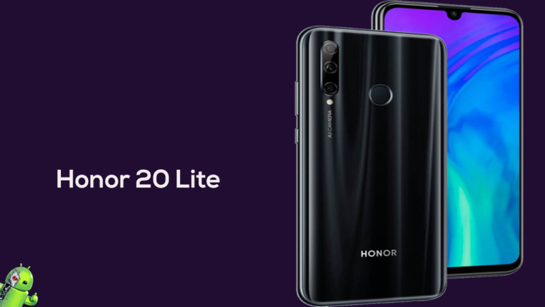 Honor 20 lite vaza mostrando as especificações completas