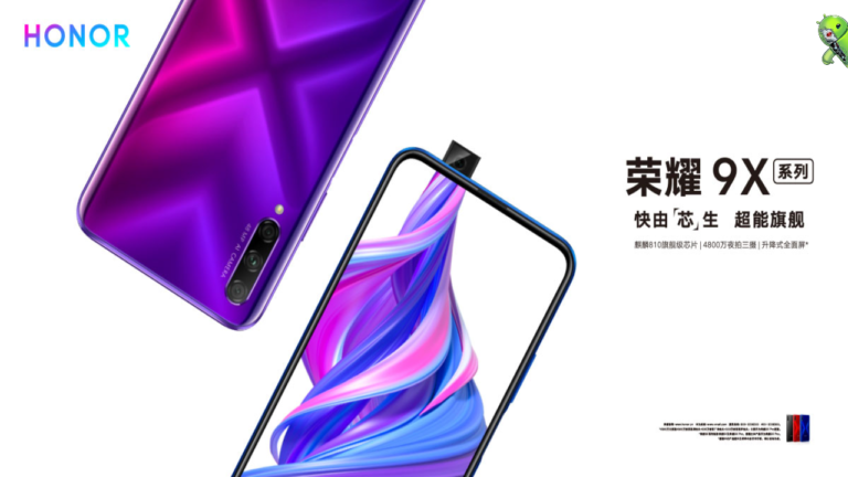 Honor 9X é lançado com 8GB de RAM