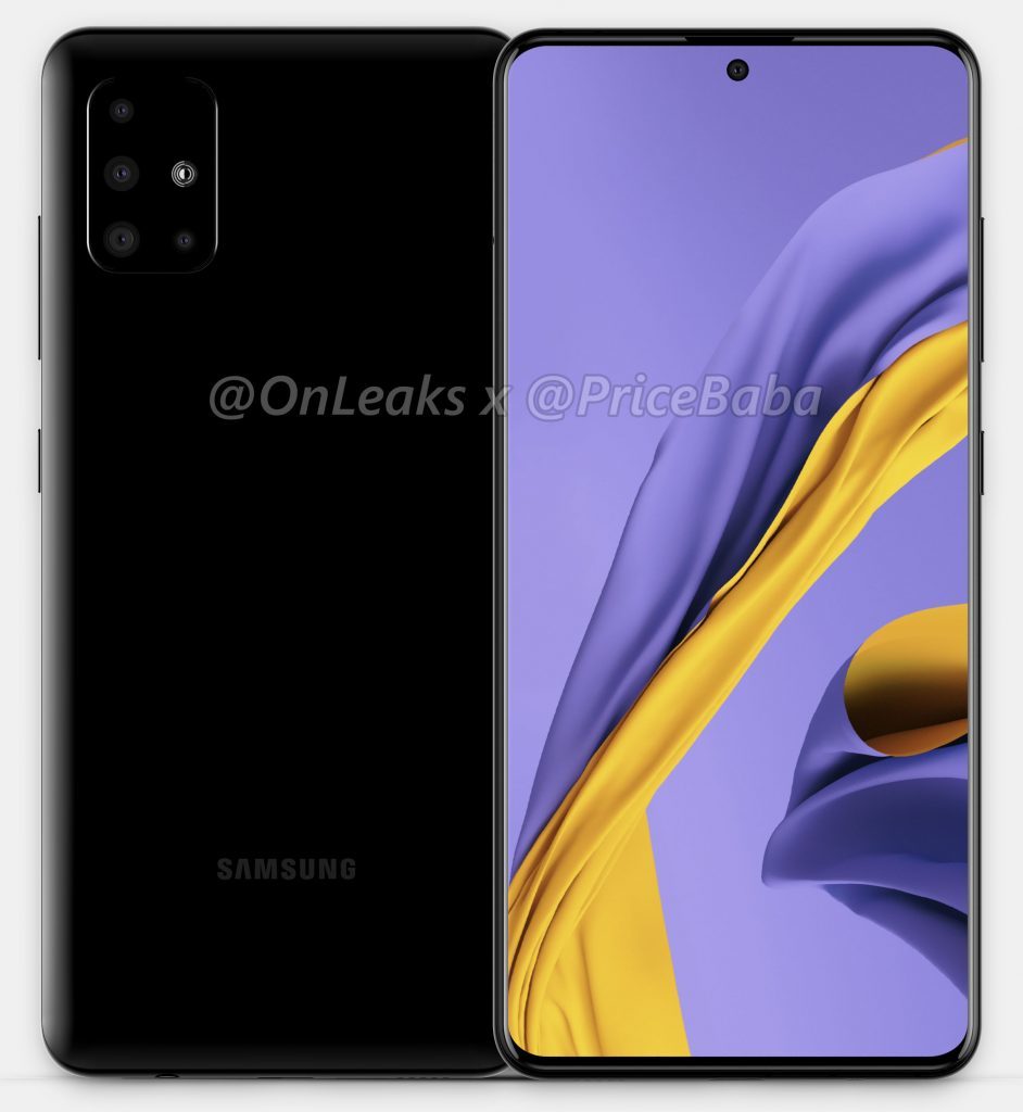 Samsung Galaxy A51 aparece em render com especificações