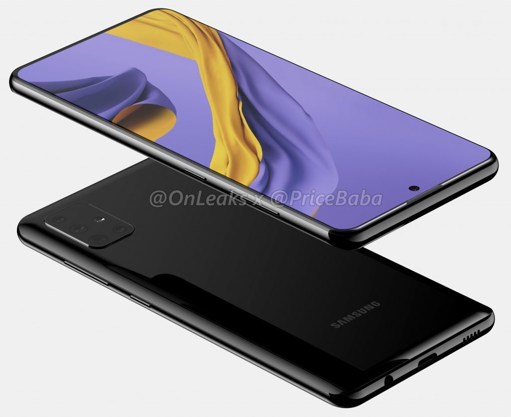 Samsung Galaxy A51 aparece em render com especificações
