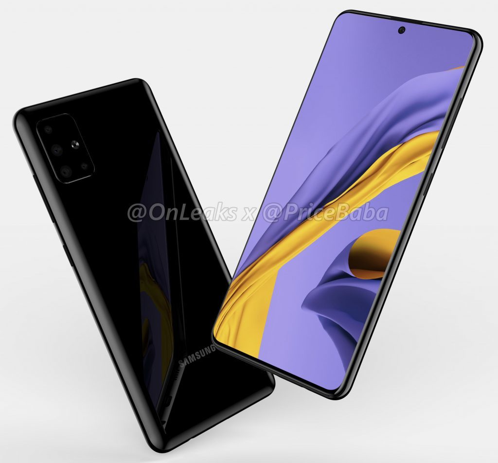 Samsung Galaxy A51 aparece em render com especificações