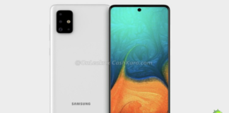 Samsung Galaxy A71 aparece em renderização com câmera quadrangular e display infinito Samsung Galaxy A71 aparece em renderização com câmera quadrangular e display infinito
