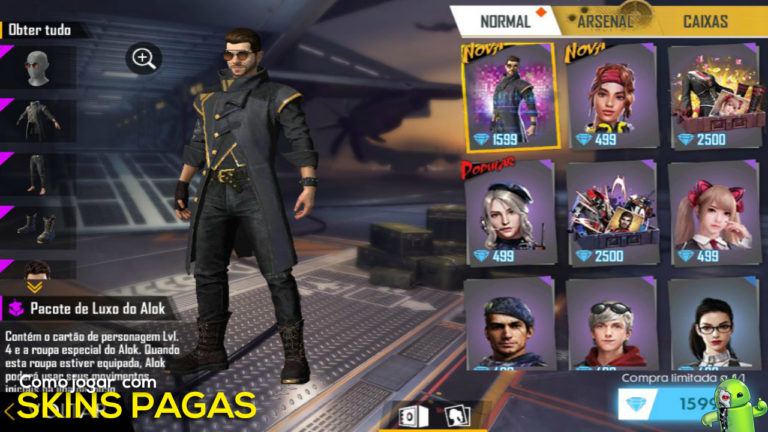 Como Jogar com Skins Pagas no Free Fire