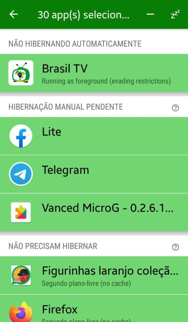 Usando o Greenify 2020 para hibernar aplicativos no Android