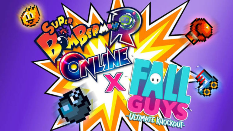 Começou! Um crossover entre Fall Guys e Super Bomberman R Online!!